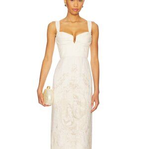 Zimmermann off-white patchwork long dress